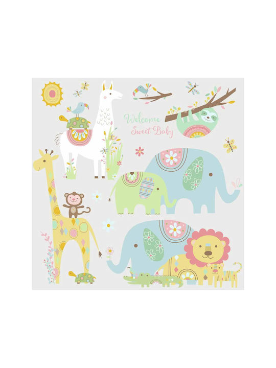 RoomMates Decor Kids Wall Sticker Tribal Animals 42.5x22cm 15pcs