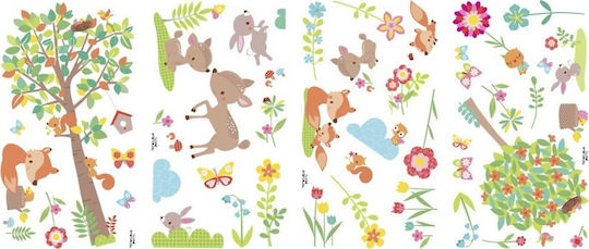 RoomMates Decor Детска стикерна за стена Стена Forest Animals 39бр