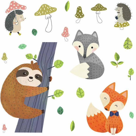 RoomMates Decor Kids Wall Sticker Sloth & Foxes