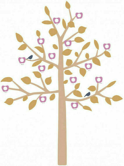 Mimi'lou Kids Wall Sticker Family Tree Moustard