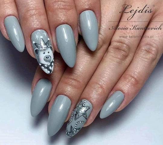 NaiLac Лак за нокти Дълготраен Quick Dry Сив #086 7ml