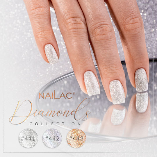 NaiLac Βερνίκι Νυχιών Μακράς Διαρκείας Quick Dry Χρυσό #443 7ml