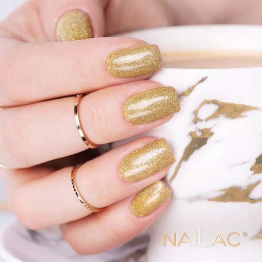 NaiLac Βερνίκι Νυχιών Μακράς Διαρκείας Quick Dry Χρυσό #443 7ml