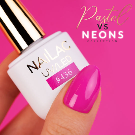 NaiLac NaiLac Lang anhaltender Nagellack Schnelltrocknend Rosa #436 7ml