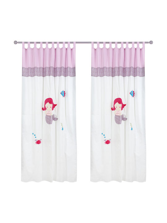 Das Home Kids Tab Top Curtain Pink 420142602107 140x260cm