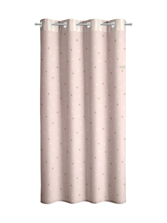 Saint Clair Kinder Vorhang Starlight mit Haken Pink 1752030115067 160x250cm