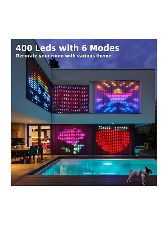 400 LED-Lichter RGB Vorhang Typ