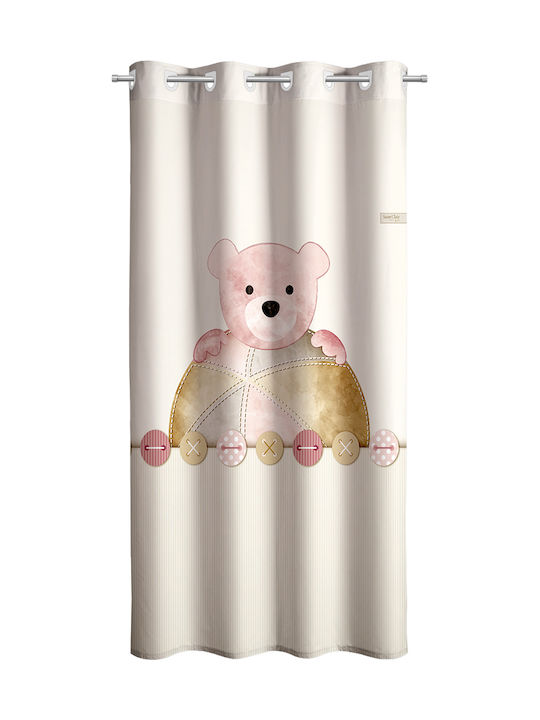 Saint Clair Kinder Vorhang Teddy mit Haken Rose 1752030115063 160x250cm