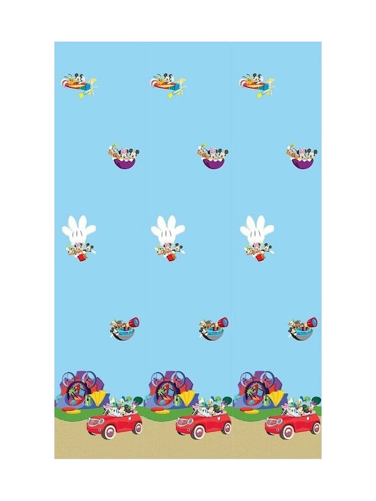 Disney Детска завеса 10145 Club House с пампуси Син 140x290cm