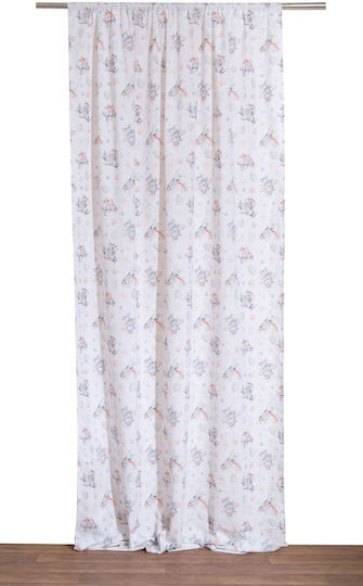 Anna Riska Kids Rod Pocket Curtain Tomas White 429005 270x280cm