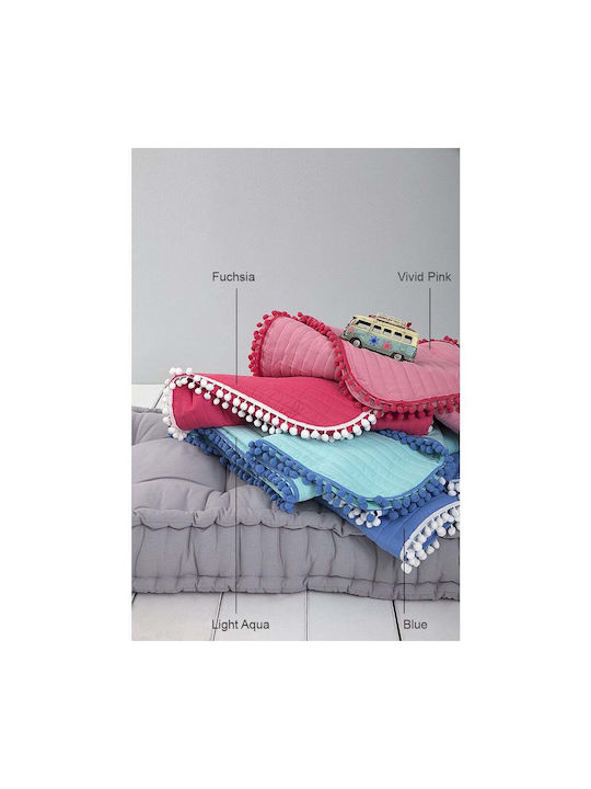 Nima Kids Quilt Single Finesse Bright Aqua 160x240cm