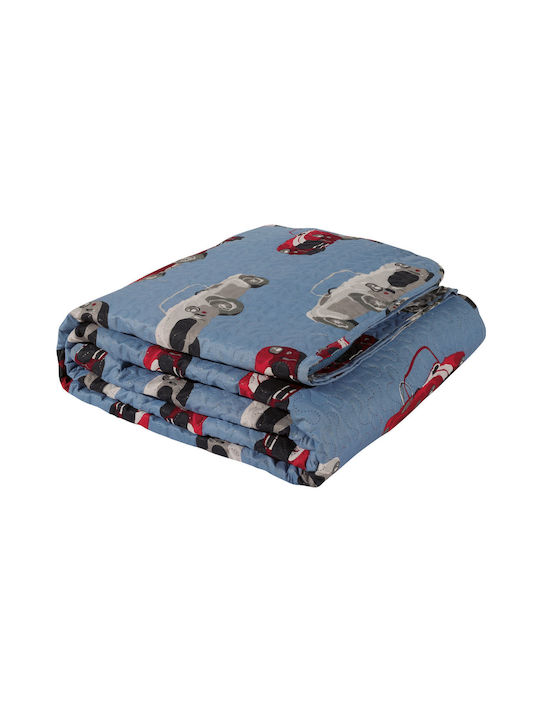 Das Home Kids Quilt Single 4855 Gray Red Blue 160x240cm
