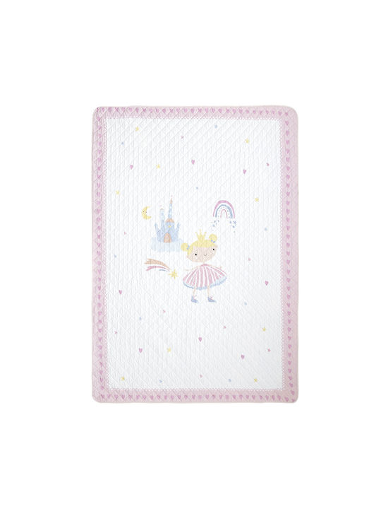 Nima Kids Quilt Single Alice Pink, White 160x220cm