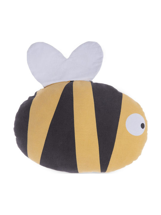 Nef-Nef Homeware Kids Decorative Pillow Bee Yellow 35x35cm