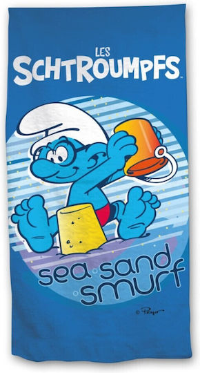 Smurfs Sea Sand Bath Beach Towel 70x140cm