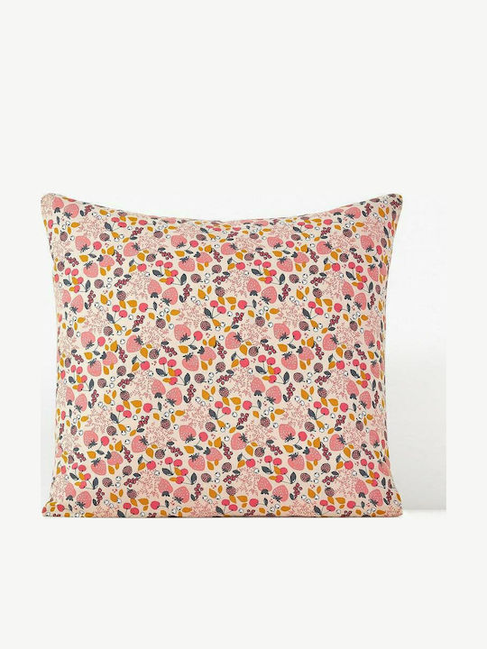 La Redoute Interieurs Kids Square Throw Pillow Cover Fraise 63x63cm Multicolour
