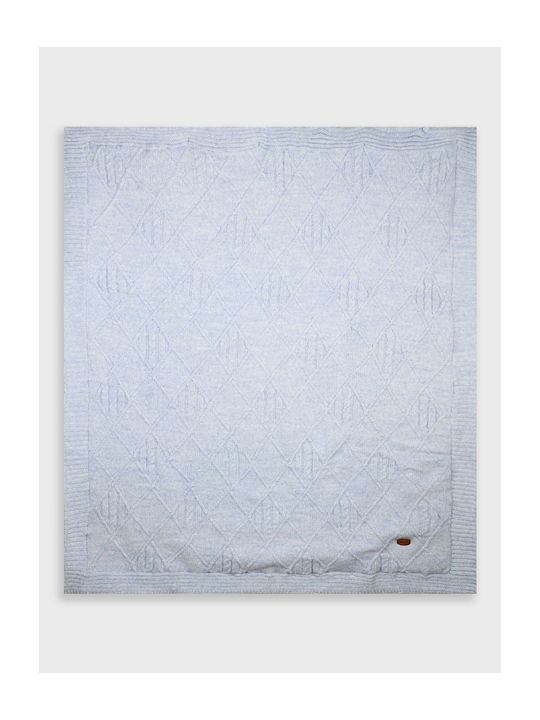 Energiers Gestrickte Babydecken Kinderbett Blau