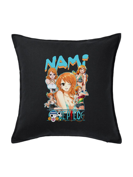 Nami One Piece Sofa Pillow Black 100% Cotton Filling Included 50x50cm