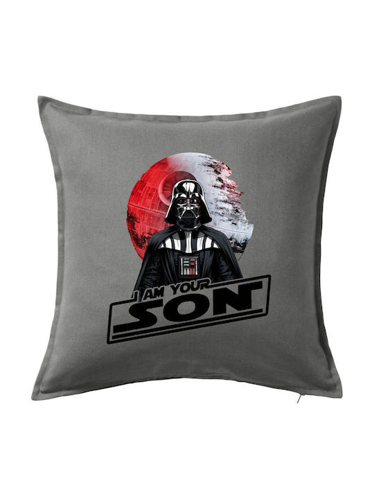 Star Wars I Am Your Son Kids Throw Pillow Gray 100% Cotton Includes Filling 50x50cm
