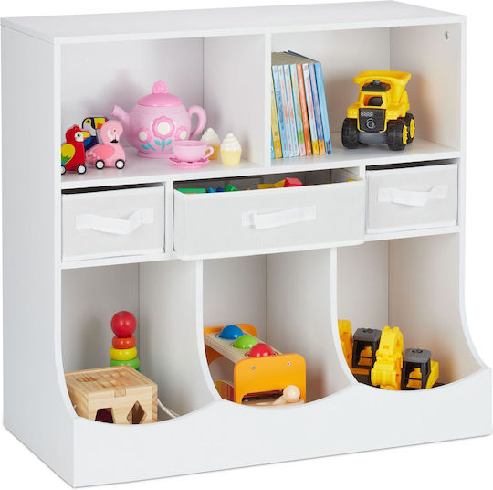 Comodă pentru copii Alb cu 3 sertare 75x80x40buc Comodă pentru copii Alb cu 3 sertare 75x80x40buc