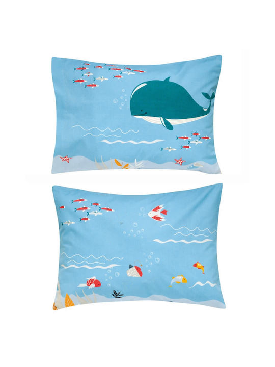Kentia Balena Kids Cotton Pillowcase Set 52x72cm Balena