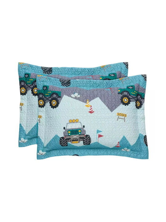 Das Home Wild Road Kinder Kissenbezüge Set 50x70cm Green, Grey Das Home Wild Road Kinder Kissenbezüge Set 50x70cm Green, Grey