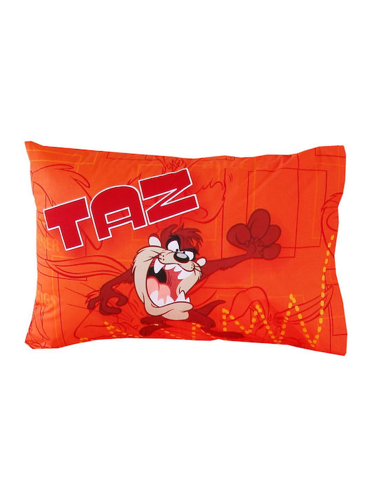 Viopros Taz Set de față de pernă pentru copii din bumbac 100% 50x70cm Orange