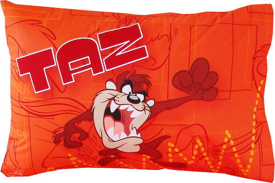 Viopros Taz Kids Cotton Pillowcase Set 50x70cm Orange