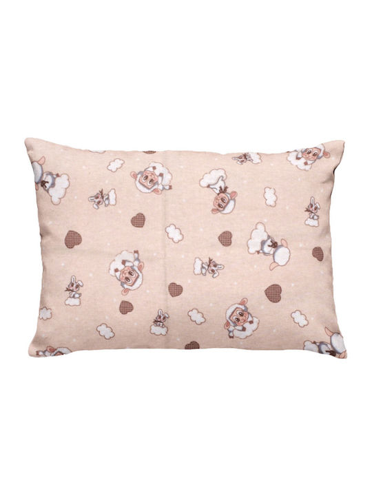 Dimcol Lamb Kids Cotton Pillowcase 50x70cm 07 Beige