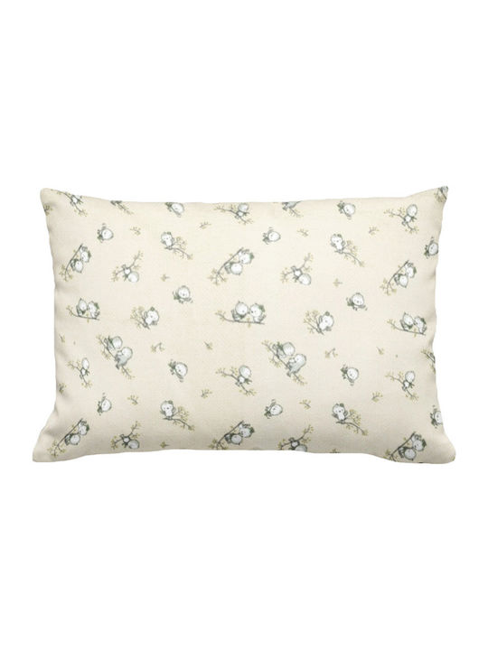 Dimcol Birds Kids Cotton Pillowcase 50x70cm 16 Ecru