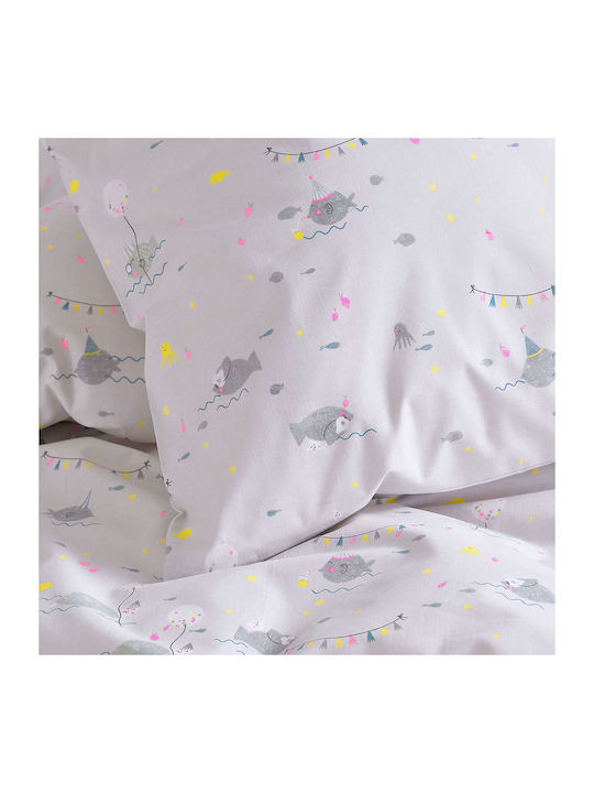 Rythmos Fouska Kids Cotton Pillowcase 50x70cm Grey