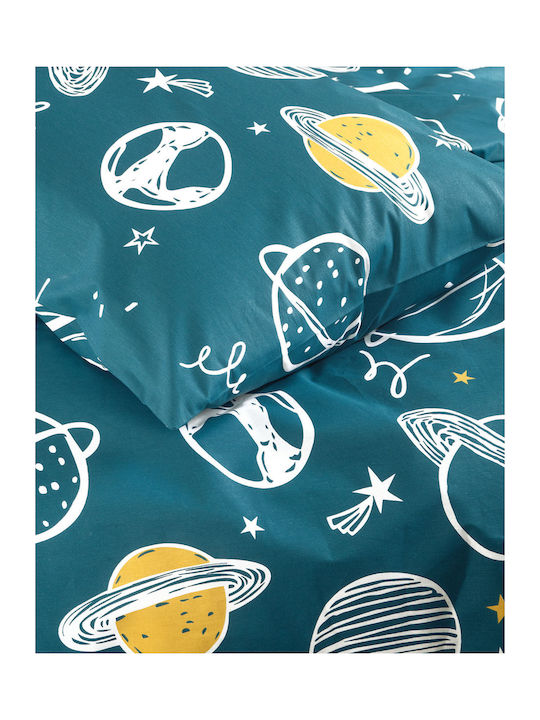 Rythmos Saturn Kids Cotton Pillowcase Set 50x70cm Petrol (Item J062)