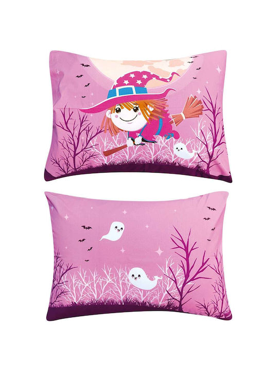 Kentia Hans Kids Cotton Pillowcase Set 50x70cm Pink-purple