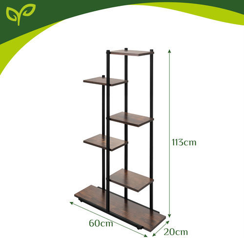 Gardlov Metall Pflanzenständer Schwarz 60x20x113cm