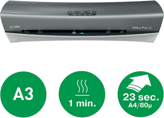 Leitz Leitz Laminiergerät iLam Office Pro A3 Silber Schreibtisch für A3 250 Mikron