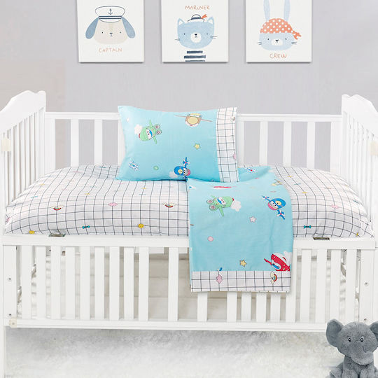 Beauty Home Подредба с Ластик Art Светлосин 70x140см