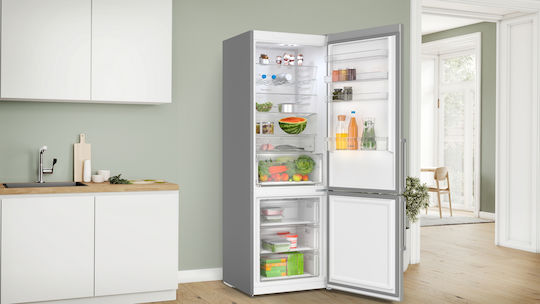 Bosch Ψυγειοκαταψύκτης 440lt Total NoFrost Υ203xΠ70xΒ66.7εκ. Inox KGN497ICT