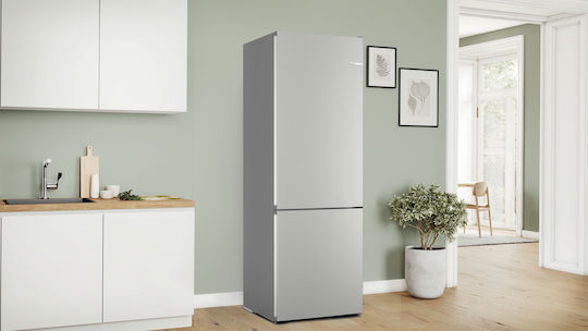 Bosch Combină frigorifică 440lt Total NoFrost Î203xL70xA66.7cm. Gri KGN492IAF