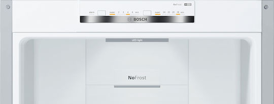 Bosch Combină frigorifică 326lt Total NoFrost Î186xL60xA66cm. Metal Look KGN36VLED