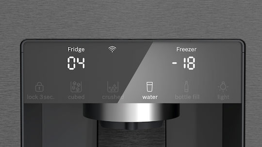 Bosch Ψυγείο Ντουλάπα 574lt Total NoFrost Υ183xΠ90.5xΒ73.1εκ. Inox KFI96AXEA