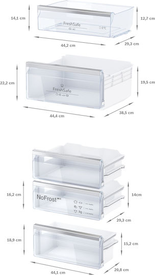 Neff Built-in Fridge-Freezer 260lt NoFrost H177.2xW55.8xD54.8cm White KI7863DD0