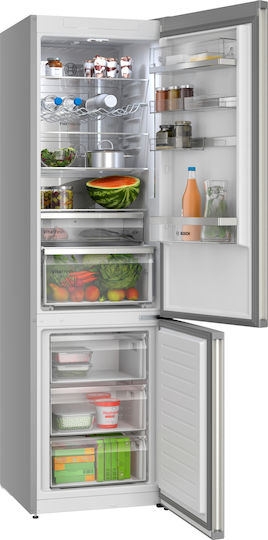 Bosch Kühl-Gefrierkombination 363Es Total NoFrost H203xB60xT66.5cm. Inox KGN394ICF