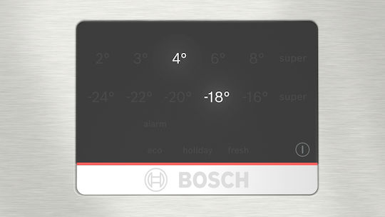 Bosch Kühl-Gefrierkombination 363Es Total NoFrost H203xB60xT66.5cm. Inox KGN394ICF