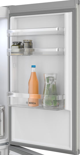 Bosch Ψυγειοκαταψύκτης 321lt Total NoFrost Υ186xΠ60xΒ66.5εκ. Inox KGN362IDF