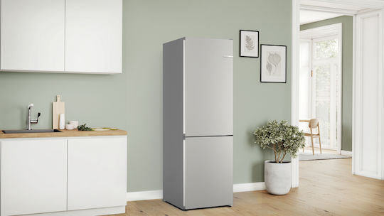 Bosch Ψυγειοκαταψύκτης 321lt Total NoFrost Υ186xΠ60xΒ66.5εκ. Inox KGN362IDF