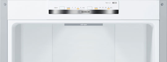 Bosch Fridge-Freezer 368lt Total NoFrost H203xW60xD66cm Metal Look KGN39VLEB