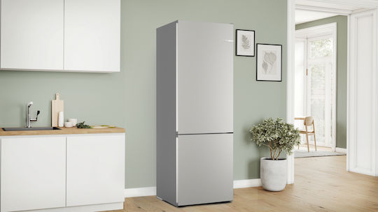 Bosch Frigider-congelator Total NoFrost Înălțime203xLățime70xAdâncime66.7cm Gri KGN492LAF