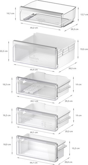 Neff 290лт NoFrost В193.5xШ55.8xД54.8см. Бял KI7962FD0