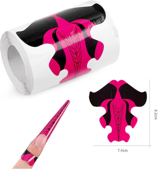 Nail Extension Forms Red 100 Pieces