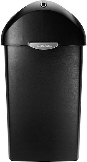 Simplehuman Πλαστικός Κάδος Απορριμμάτων 40lt Μαύρος